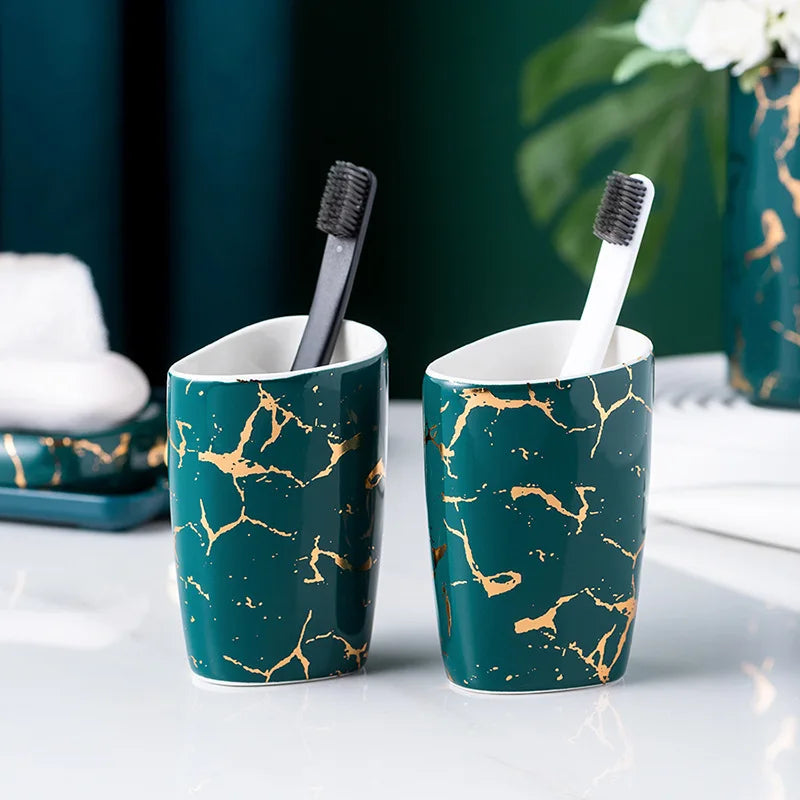 Ceramic Bathroom 5-Piece Set – Light Luxury Design
