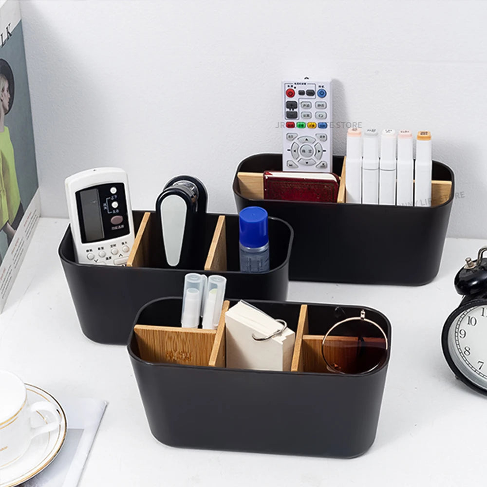 Bamboo Electric Toothbrush & Razor Organizer