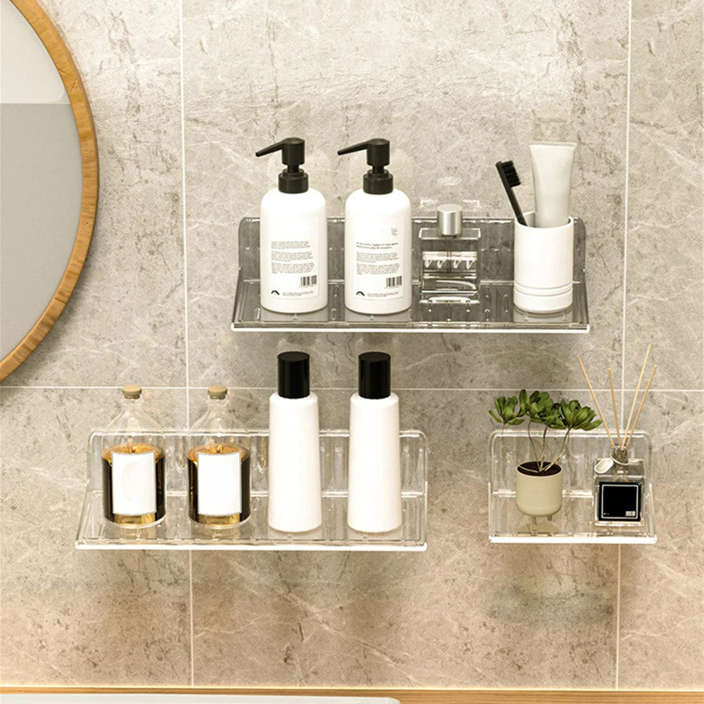 Wall-Mounted Bathroom Organizer Shelf