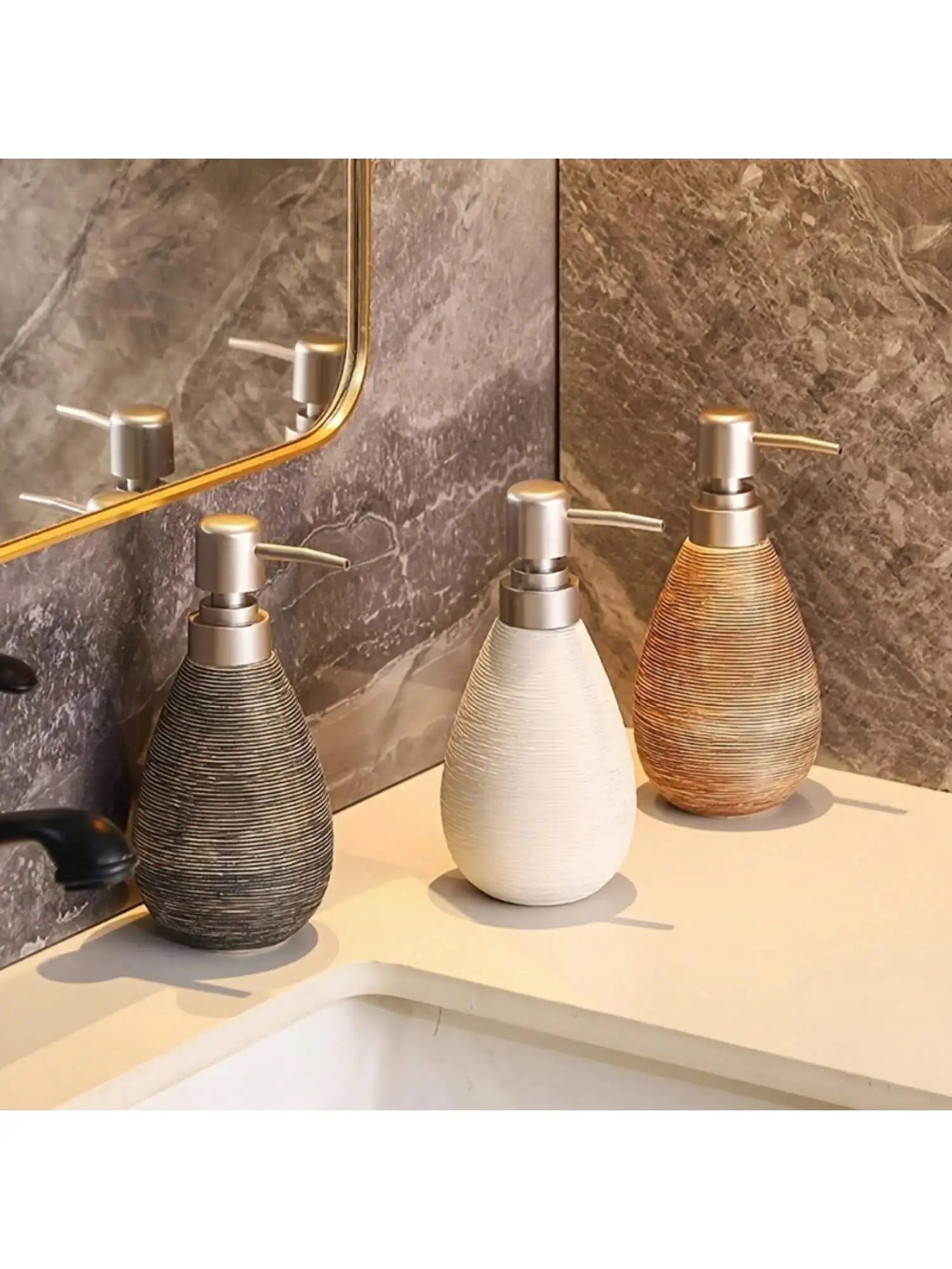 Retro Ceramic Push-Style Soap Dispenser