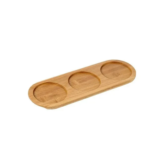 Ceramic Toothbrush Holder Set with Wood Base