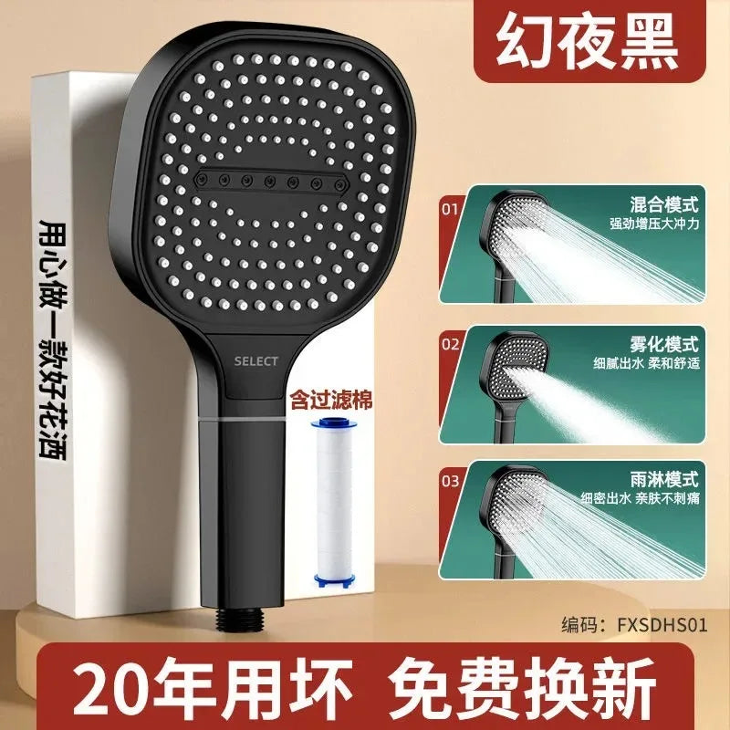 13CM Large Panel High Pressure Shower Head with Filter