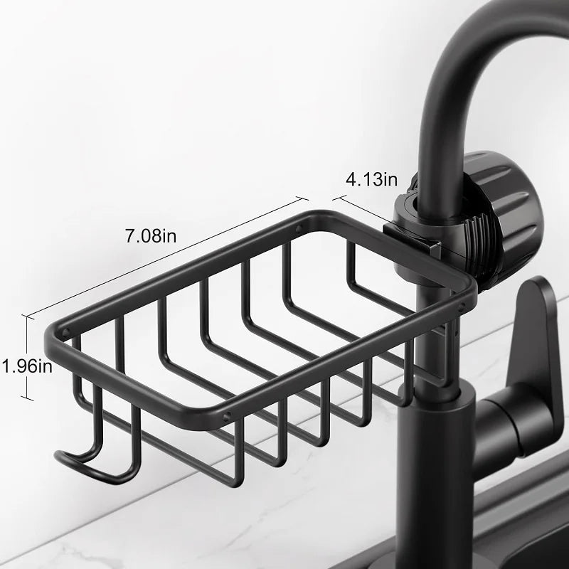 Adjustable Bathroom Faucet Storage Rack