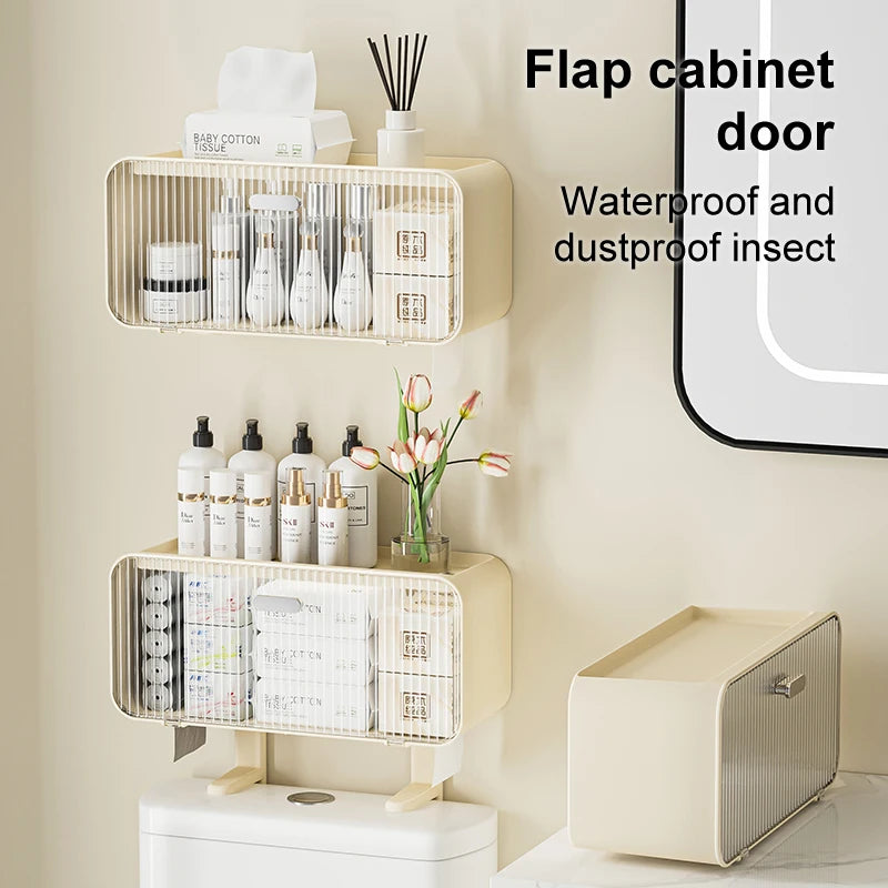Large Capacity Wall-Mounted Toilet Shelf