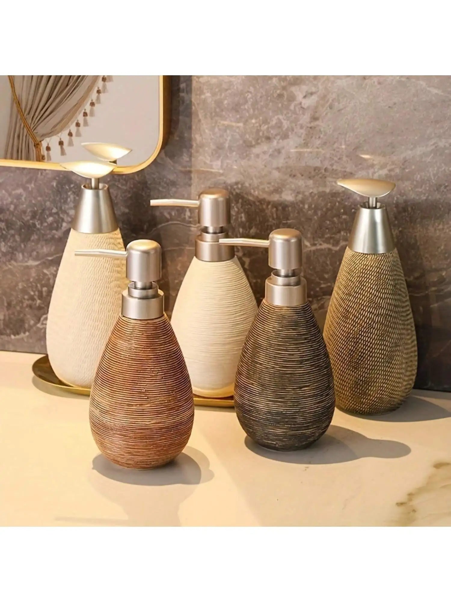 Retro Ceramic Push-Style Soap Dispenser