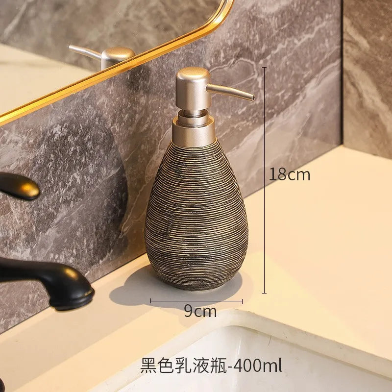 Retro Ceramic Push-Style Soap Dispenser