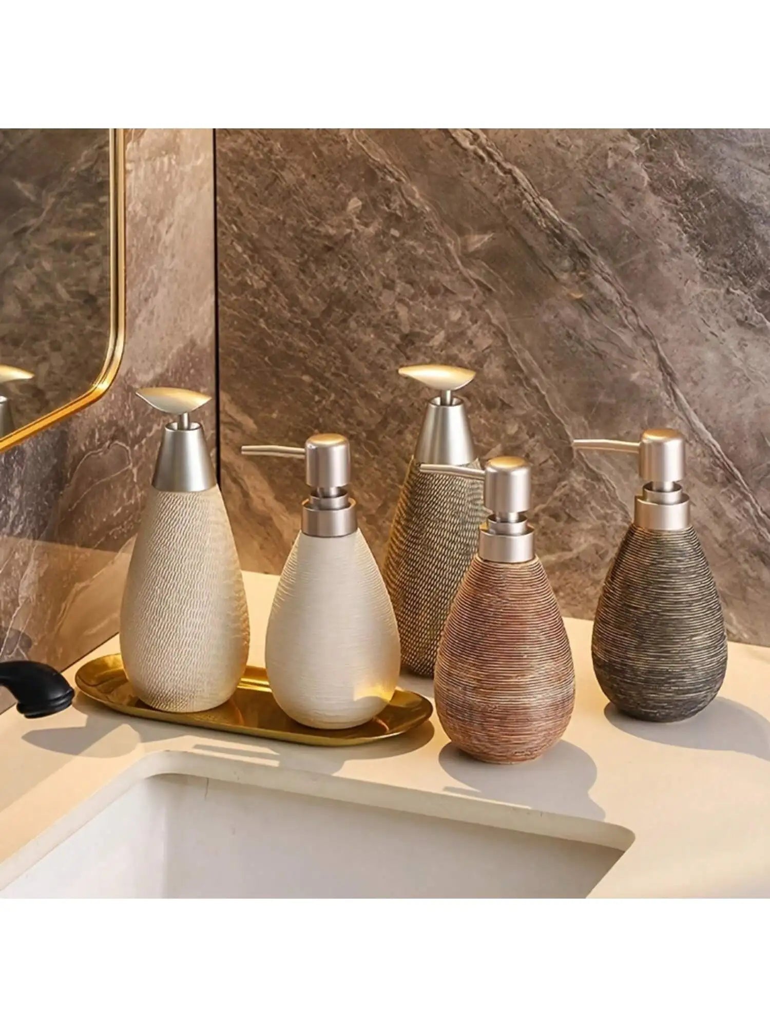 Retro Ceramic Push-Style Soap Dispenser