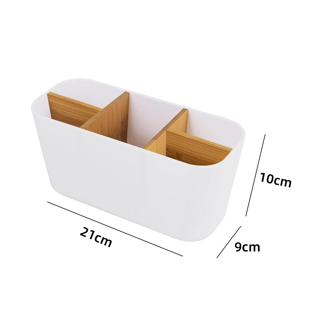 Bamboo Electric Toothbrush & Razor Organizer