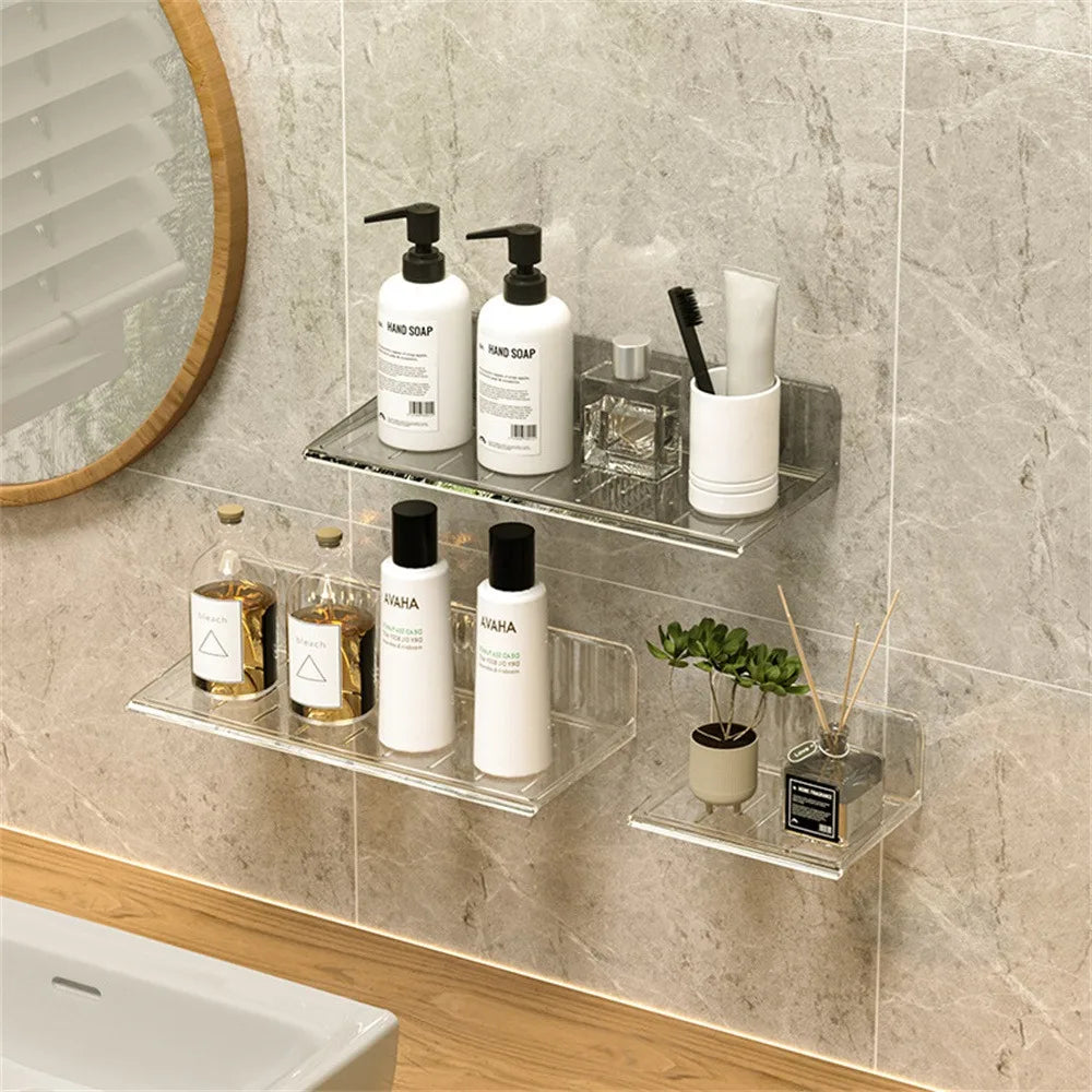 Wall-Mounted Bathroom Organizer Shelf