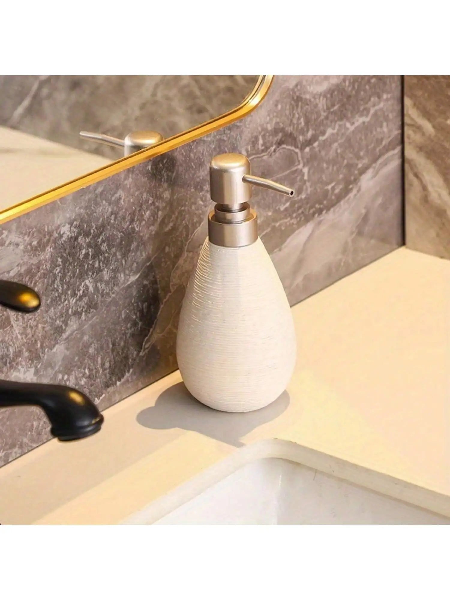 Retro Ceramic Push-Style Soap Dispenser