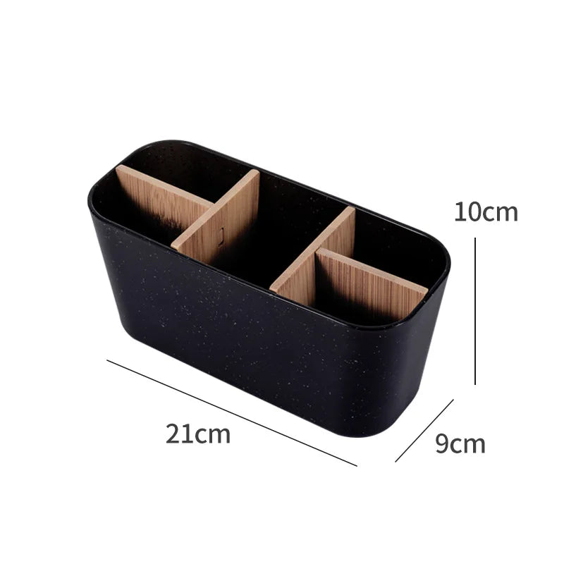 Bamboo Electric Toothbrush & Razor Organizer