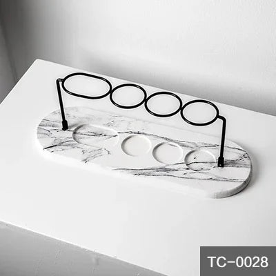 Toothbrush & Toothpaste Holder with Hygroscopic Base
