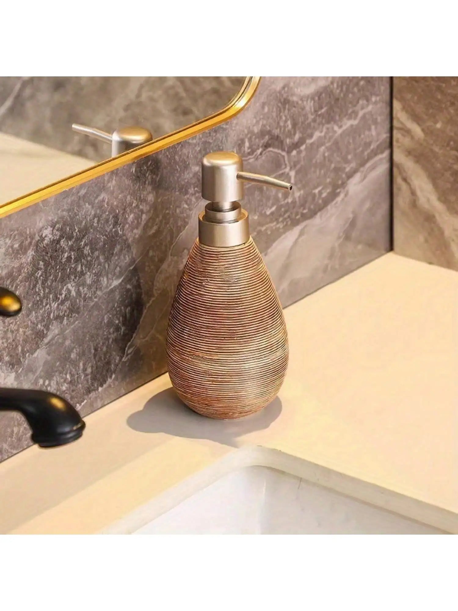 Retro Ceramic Push-Style Soap Dispenser