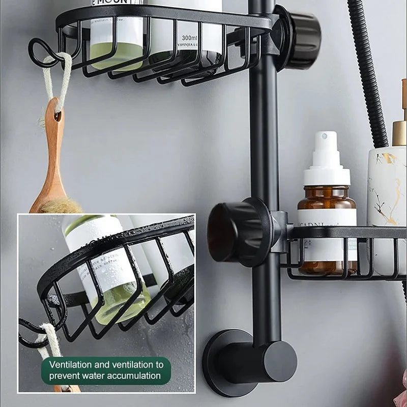 Adjustable Bathroom Faucet Storage Rack
