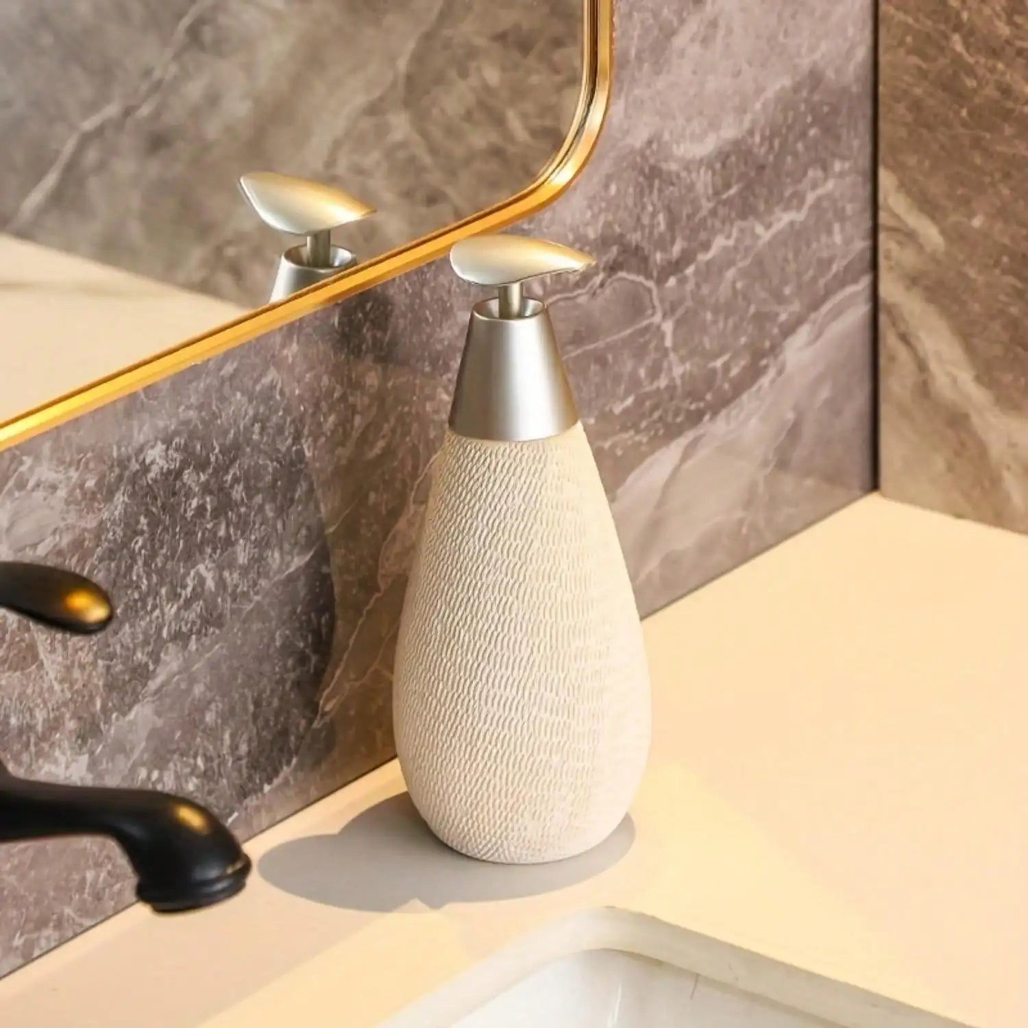 Retro Ceramic Push-Style Soap Dispenser