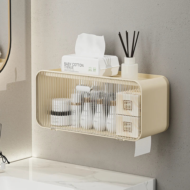 Large Capacity Wall-Mounted Toilet Shelf
