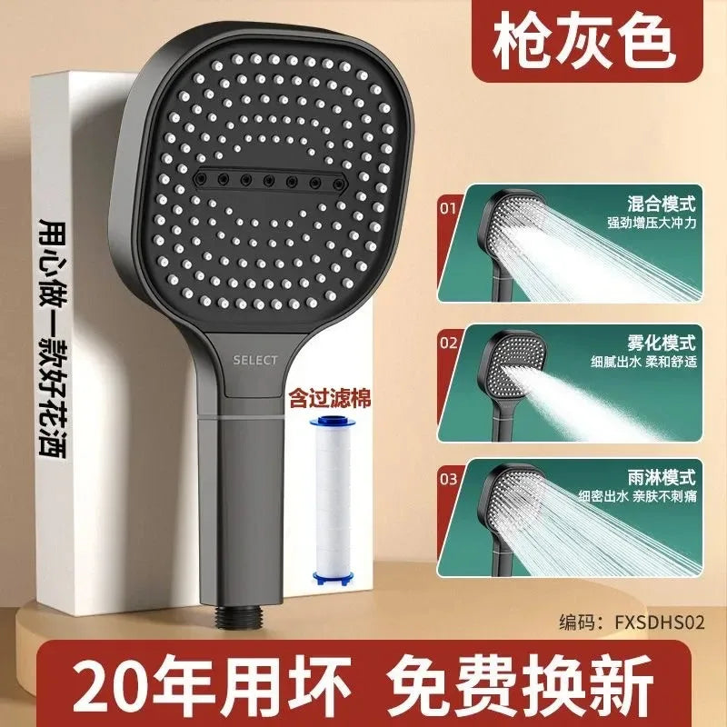 13CM Large Panel High Pressure Shower Head with Filter